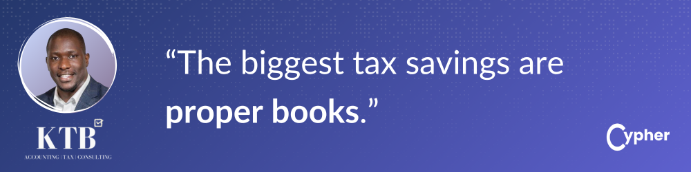 Bayaan Oluyadi, CPA, Founder of KTB Services, guest on Cypher’s Founder Files podcast